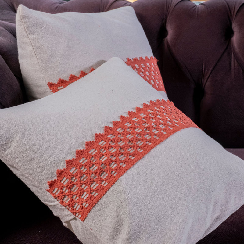 Ascend White Square Cushion Cover