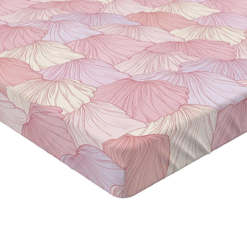 Drap-housse Ambesonne, Drap-housse très grand californien, Mauve pastel / motif abstrait rose pâle