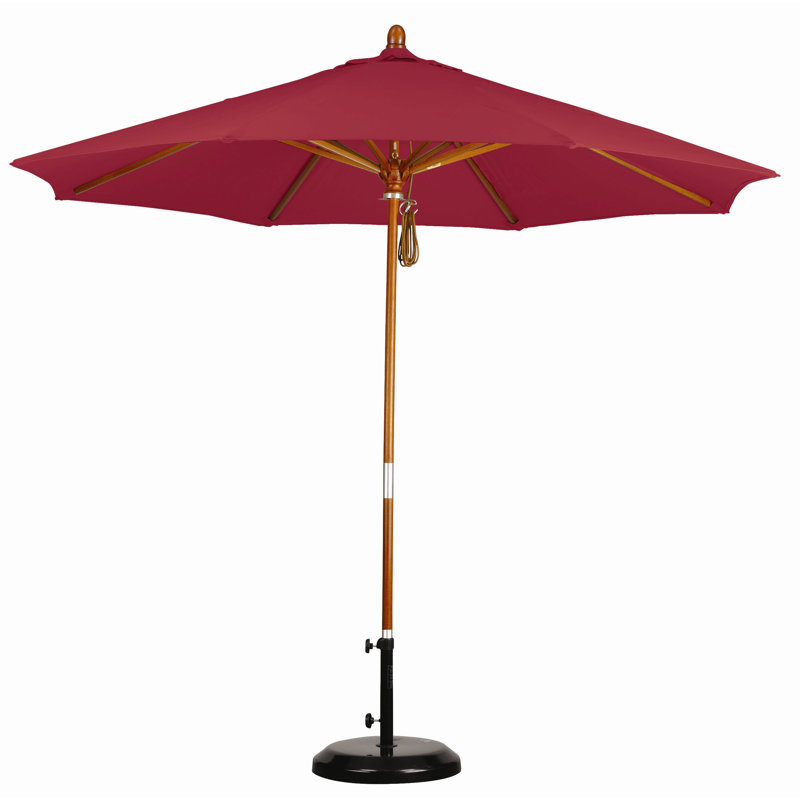 Parasol de marché octogonal 7,5 'x 7,5' Manon, Toile Sunbrella® rouge Jockey