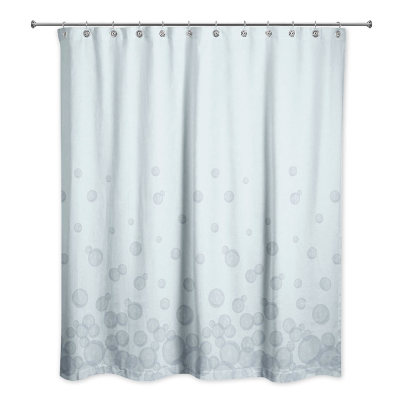 Rideau de douche simple Ariale, Bleu
