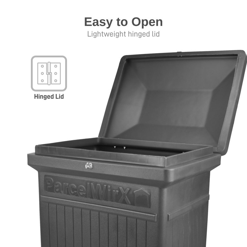 Graphite Large Lockable Plastic Package Delivery Box