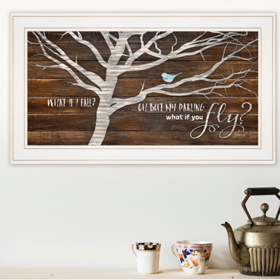 "What if You Fly" Framed Wall Art for Living Room, Bedroom & Farmhouse Wall Decoration by Marla Rae