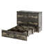Armoire de lit pleine grandeur pliable avec station de charge et tiroir de rangement, gris rustique, solution compacte pour les invités-1602994664-1602994666