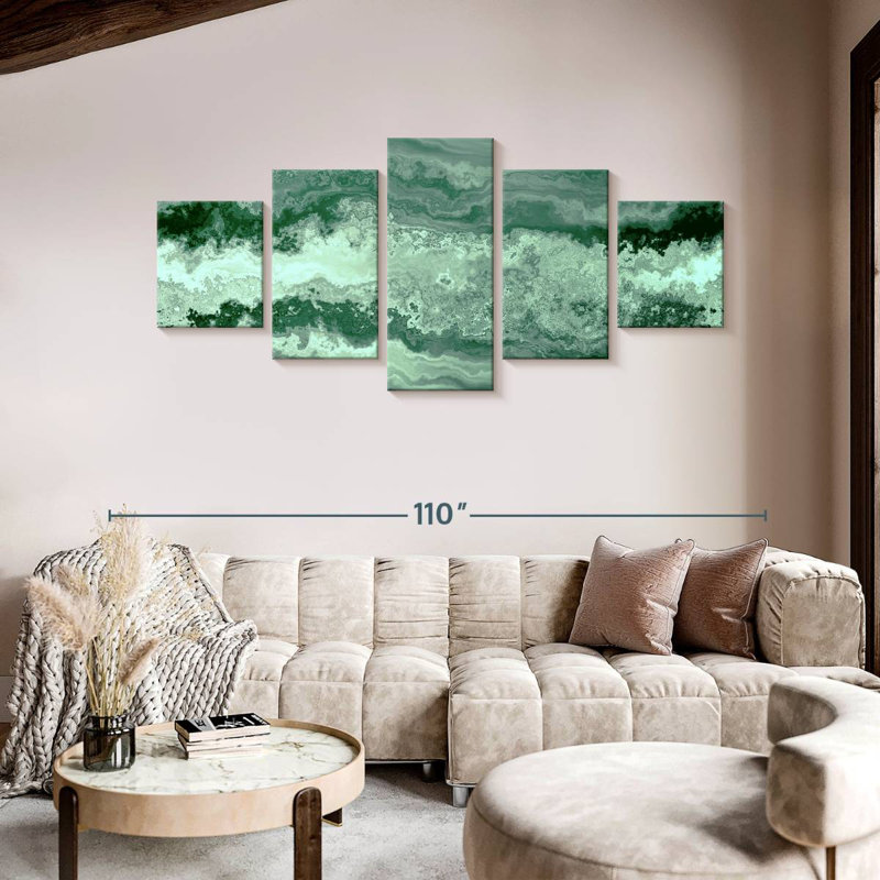 Glacier en malachite poli