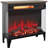 three sided glass electric fireplace with feet-628809549