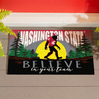 Washington State University Bigfoot PVC Doormat, 28 in x16 in