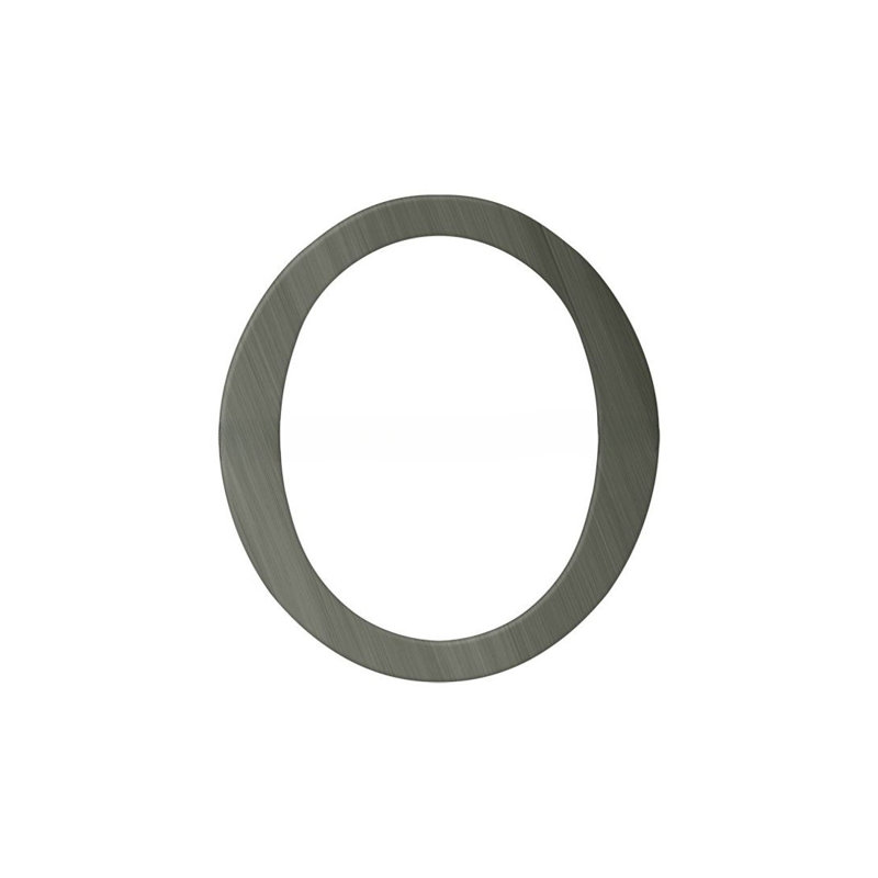 House Number, Antique Nickel, "0"