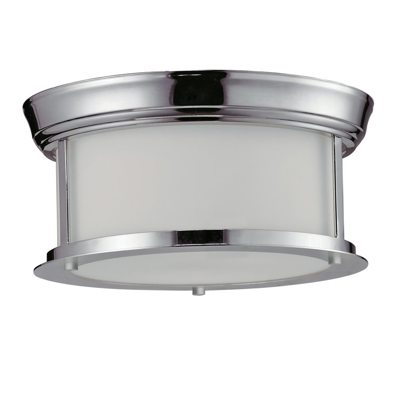 Plafonnier encastré 2 lumières Planas, H 5 po x l 10,75 po, Chrome