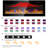 Electric Fireplace 60", Tempered Glass Front, Multi Color Flames & , 1400W Heat, Remote, 7.87 In Package Width  Thin 60 Inch Fireplace, Flame Protection Features-1647931289