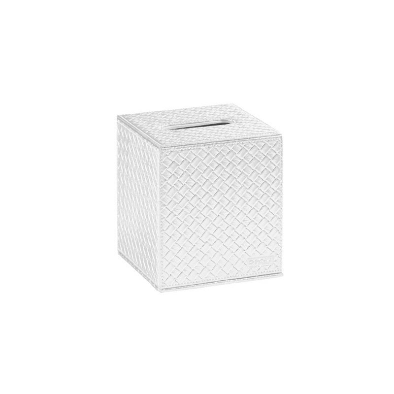 Housse pour boîte de tissu Oconto, Blanc perle