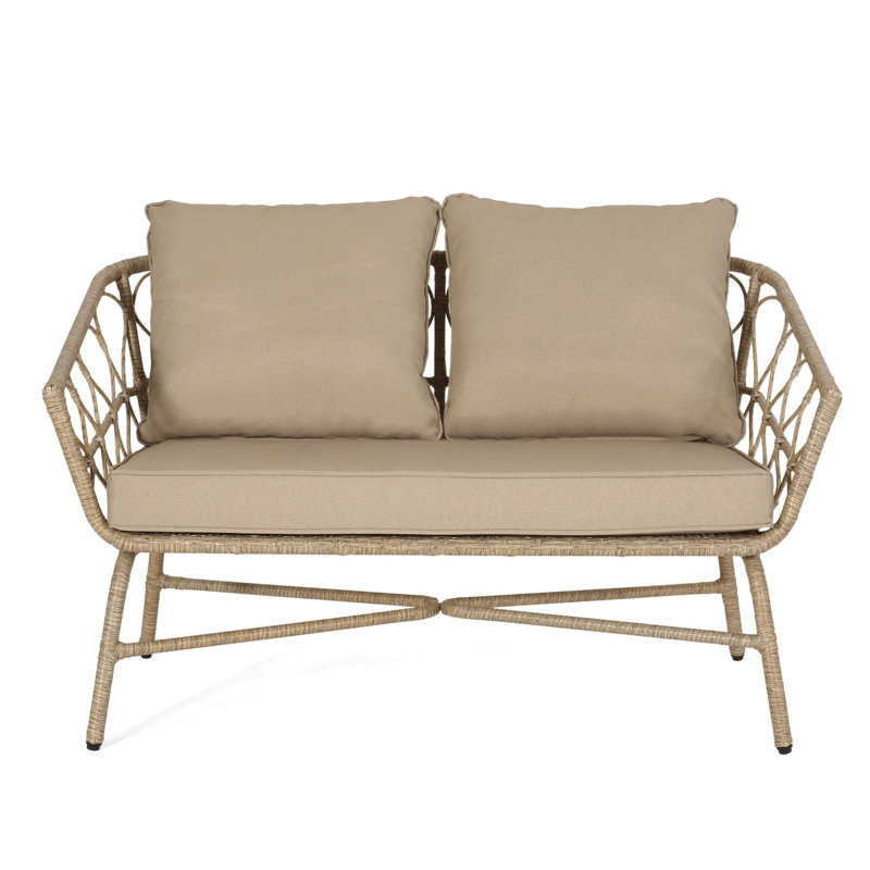 Patio : Construction With Cushions, 48.5"w X 28.75"h, Assembly Required, 600 Lbs Weight Limit Outdoor Woven 48.50"w Support