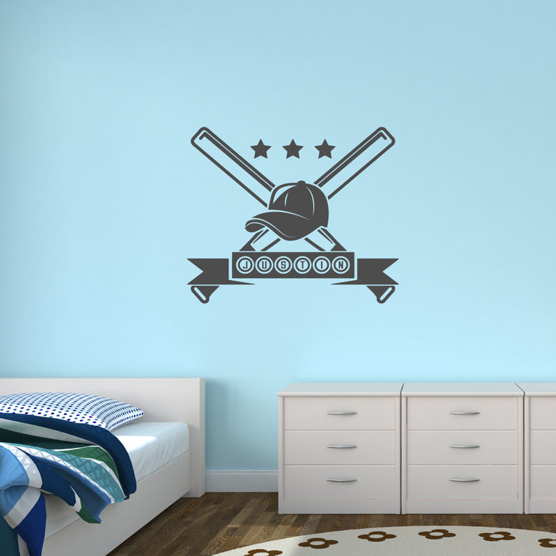 Sports Wall Decal, Dark Gray, Yes