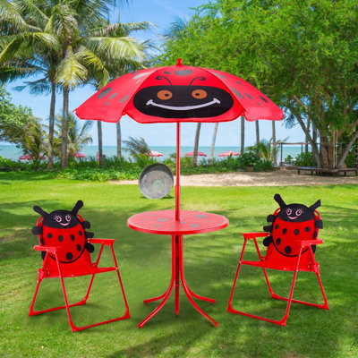 Gobin Kids 3 Piece Round Outdoor Table Or Chair and Chair Set