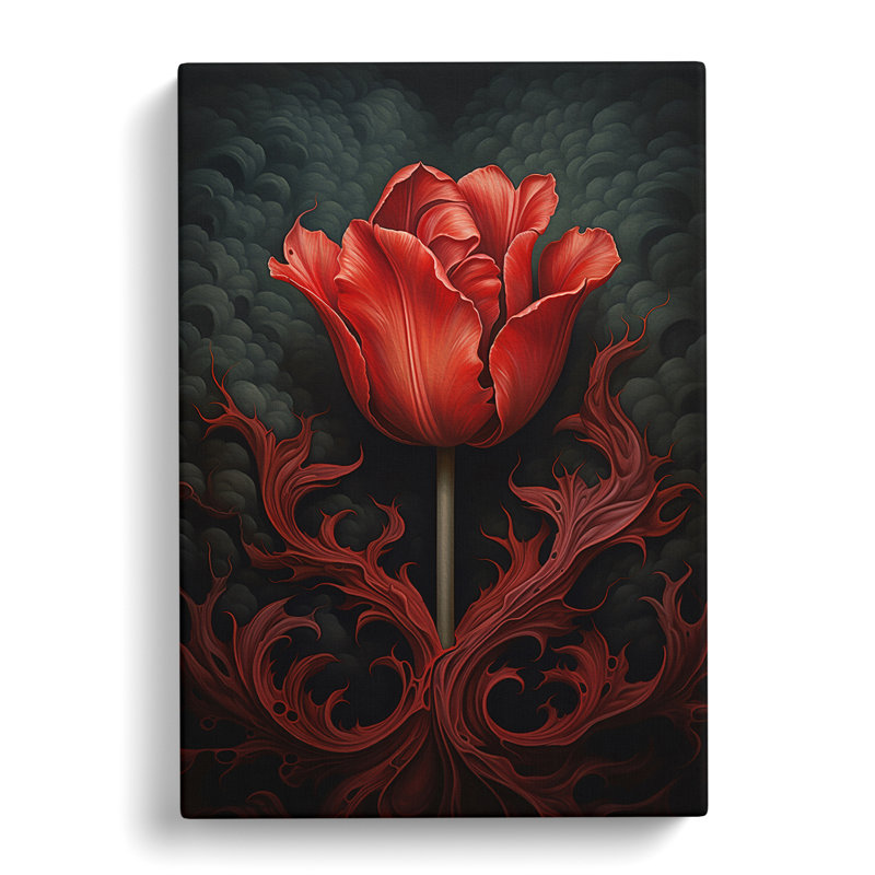Tulip Flower Surrealism - Print, 60cm H x 40cm W x 3cm D