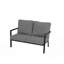 Causeuse d'extérieur en aluminium 1 pièce avec coussins gris Heim-122506434