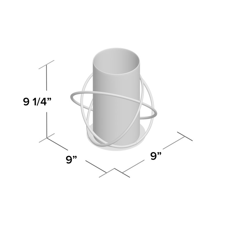 Porte-bougie de table en métal et verre