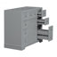 Base de meuble-lavabo gris 36 po, une armoire et six tiroirs pour un rangement spacieux et durable-1882549592