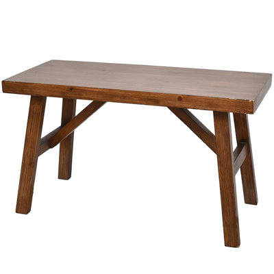Handcrafted Solid Wood Bench, 30" - Farmhouse-Style Entryway Seating For Living & Dining Room, Rustic Design, Natural Finish