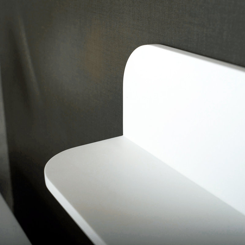 Tablette flottante pour salle de bain Karn, Chrome