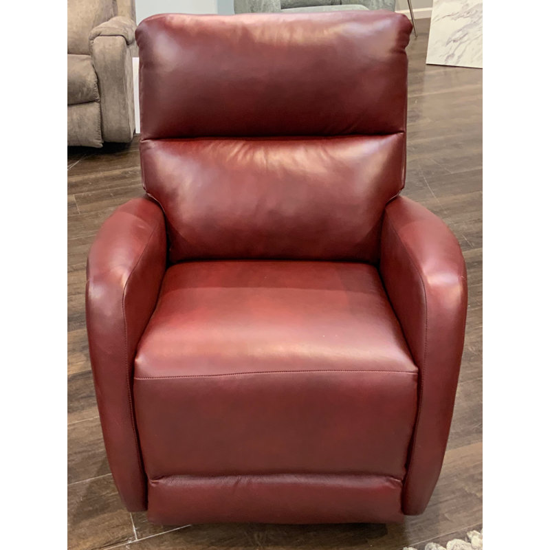 Esprit Dual Power Leather Recliner, Red