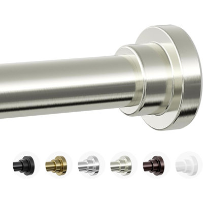Diamètre de la tringle de rideau de douche à tension élevée Tringle de douche antidérapante réglable sans perceuse Tringle à rideau de douche à ressort pour salle de bain Nickel brossé antirouille