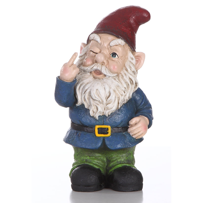 Statue de gnome clignotant, H 10 po x l 4,5 po x P 6 po