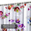 Tissu floral aux couleurs douces, orchidées et fleurs tropicales rétro, fleurs blanches et botaniques avec 12 crochets-1165415796