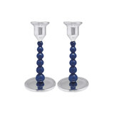 Pearled Aluminum Tabletop Candlestick
