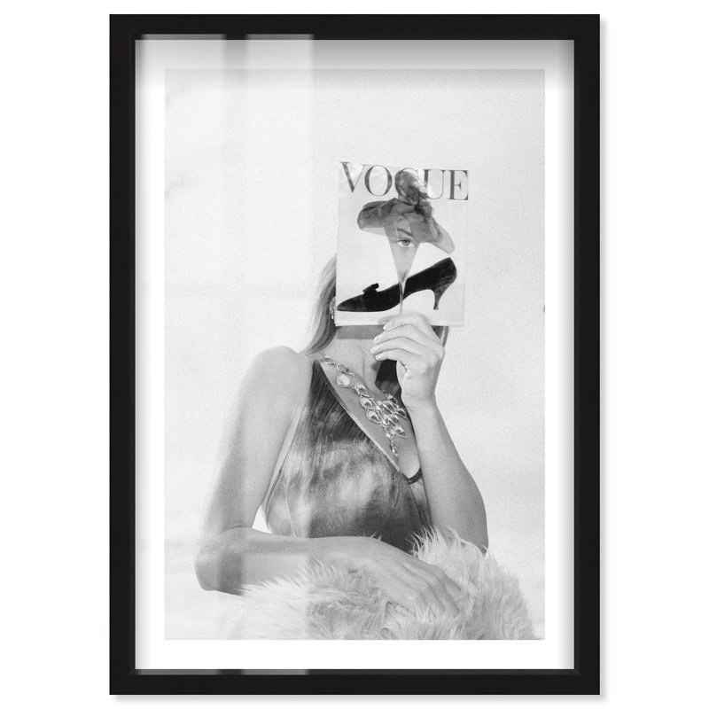 «In my Vogue Days», reproduction d'ombre par Notoriart, Noir, H 16 po x l 11 po