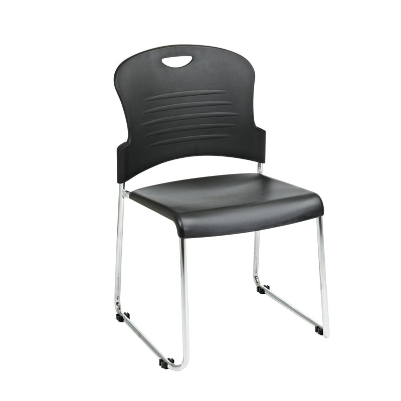 Chaise empilable sans accoudoirs, Noir