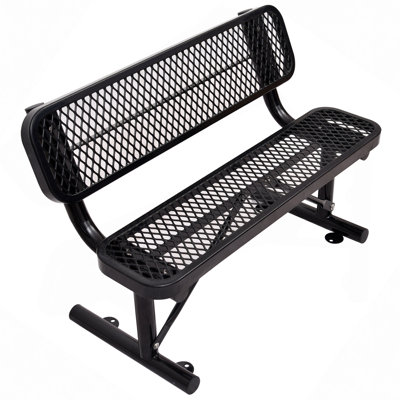 Banc en acier pour l'extérieur / patio 4 pi. Avec dossier