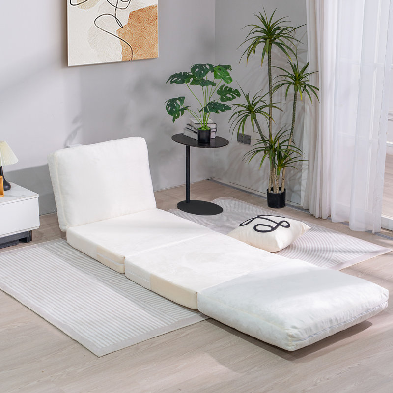 Folding Matress Sofa Bean Bag Bed, Foam Filling Trifold Matress Single Sofa Chairs With Washable Soft Velvet Cover, Extra Wider Fold Full Floor Bean Bag Sofa Chairs For Bedroom, Living Room