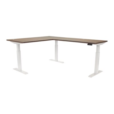 D'Orlando Height Adjustable L-Shape Standing Desk -  Inbox Zero, 5EF9210FB23A4D69BD9373402FFD5618