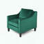 Fauteuil club en velours - vert