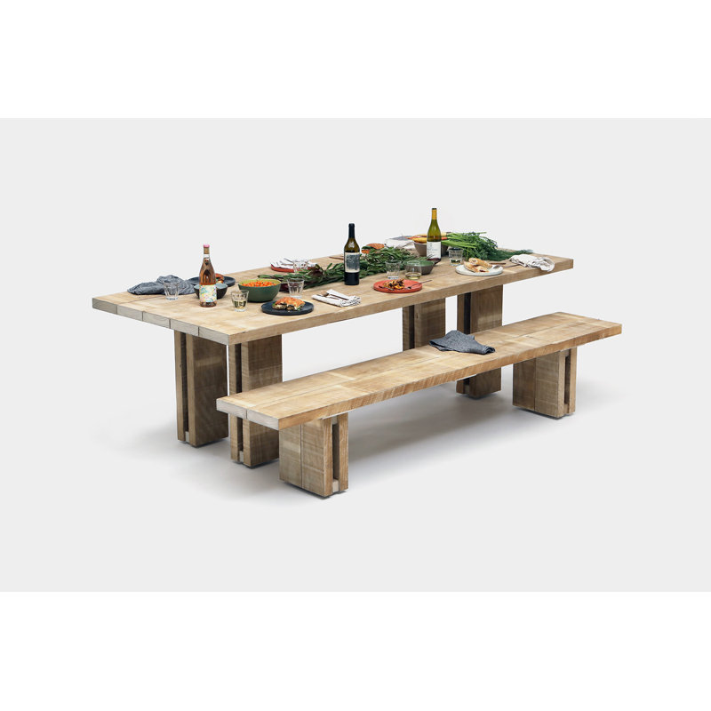 Occidental 3 Piece Outdoor Dining Set, 42" H x 72" W x 30" D