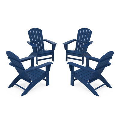 POLYWOOD Nautical Adirondack Conversation Set