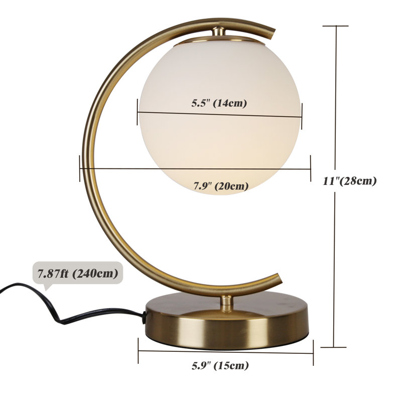 1-light Brushed Bress Bed Side Lamp Lamps For Night Stands Modern Table Lamp Aesthetic Lamp