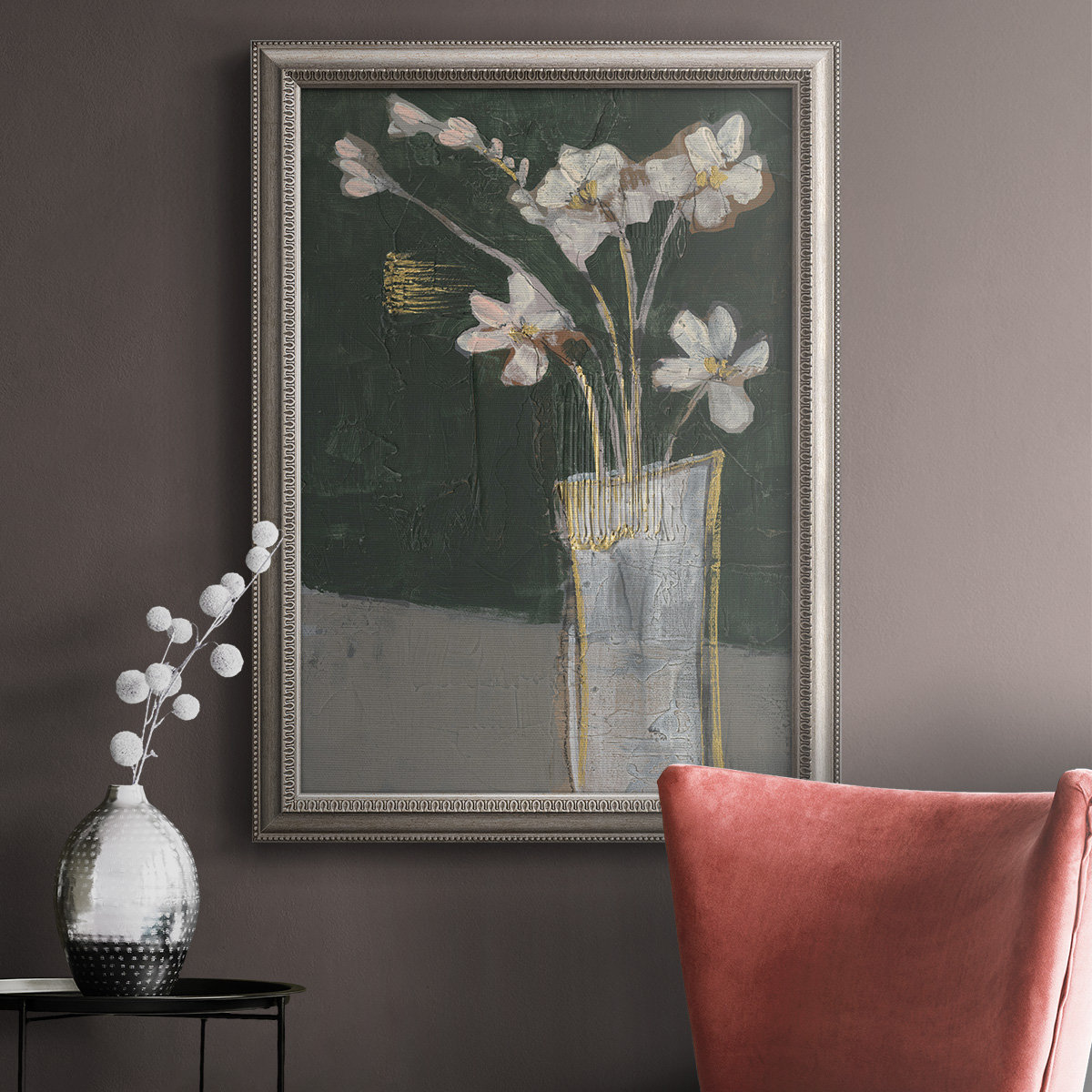 Winston Porter Textured Still Life II - Picture Frame Print on Canvas ...