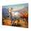 «White Caprine Goat Charm Meadows II - Chèvre, art mural en métal MT134262