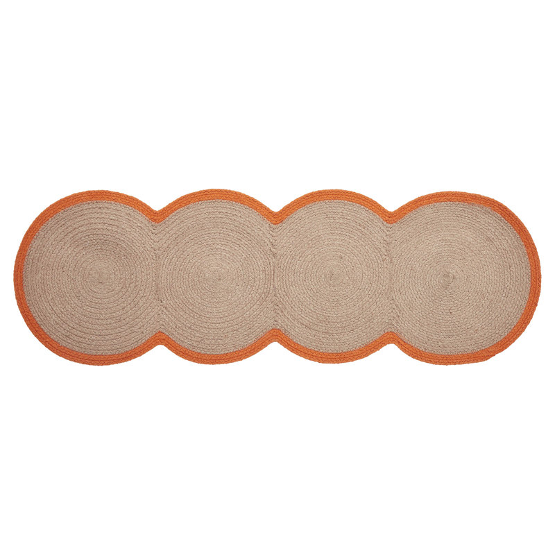 Harvest Blessings Natural Stencil Pumpkin Runner, 12" W x 36" L