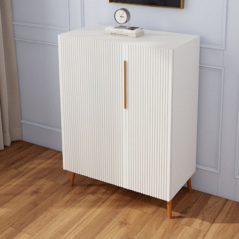 Buffet blanc moderne avec poignées dorées pour la cuisine, organisateur de mobilier de salle à manger