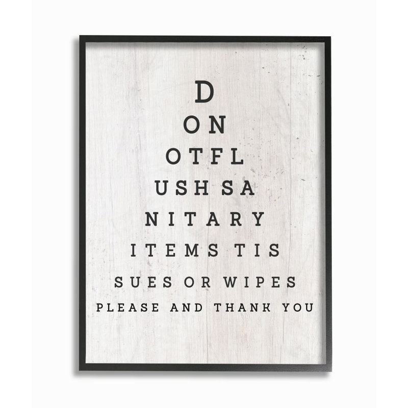 " Eye Chart " by Daphne Polselli, 20" H x 16" W x 1.5" D, Midnight Black Framed Giclee