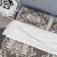 Ensemble de housse de couette en microfibre brun / blanc 3 pièces-1077661899