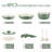 8-Piece Forest Green Ceramic Cookware Set