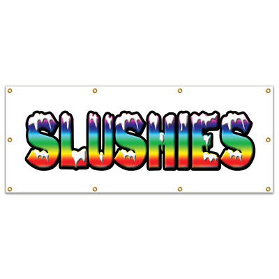 Heavy Duty Vinyl Slushies Banner