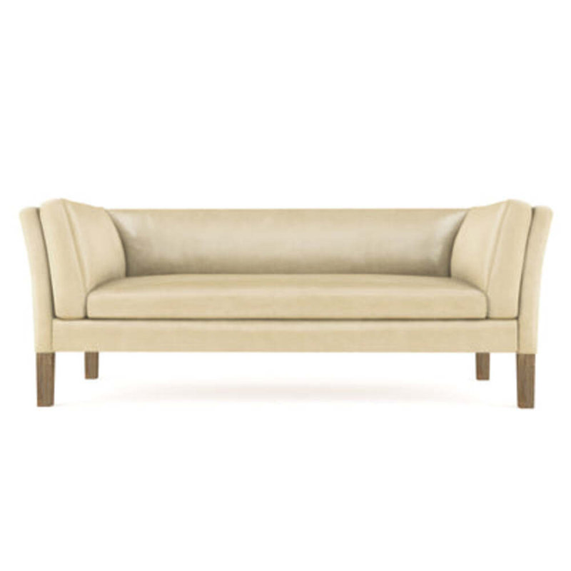 Charlton Flared Shelter-Arm Sofa, Weathered, 31" H x 96" W x 33" D, Box Weave Linen Oyster