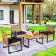 Ensemble de meubles de patio 4 pièces avec balcon et véranda-1064621461-1064621466