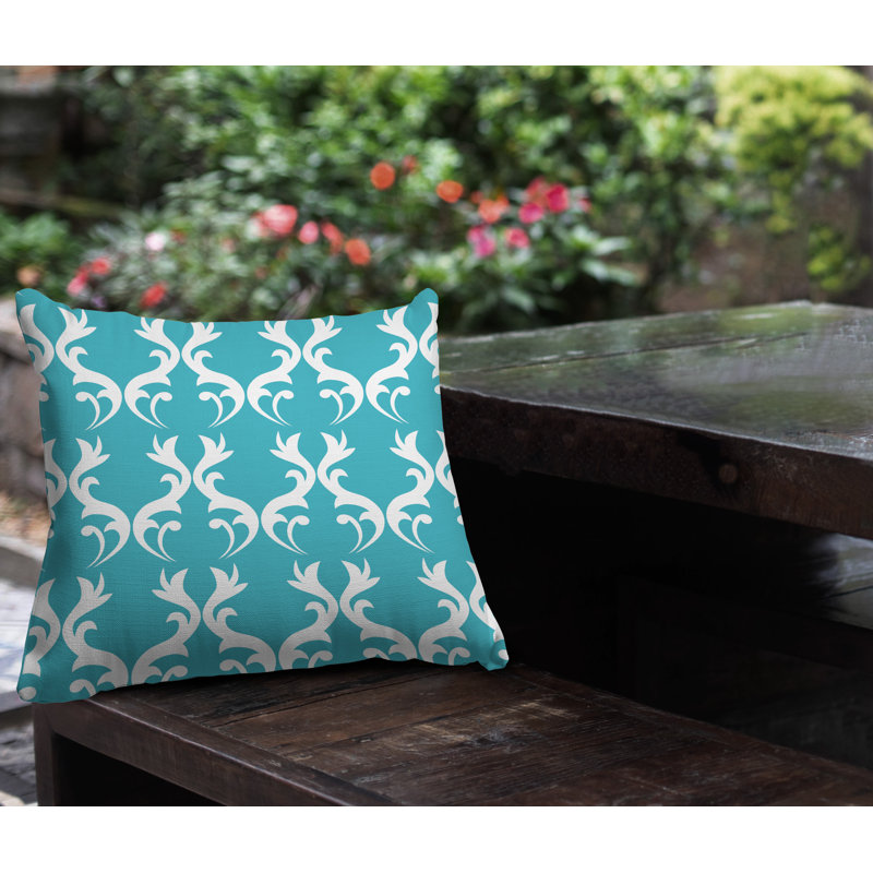 Housse et insert de coussin extérieur carré Galton, 19 po x l 19 po, Turquoise