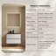  Meuble-lavabo mural simple 30 po avec comptoir en résine noire pour petits espaces-117226370