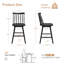Windsor Back Swivel Solid Wood Counter Stool(Set Of 2)
